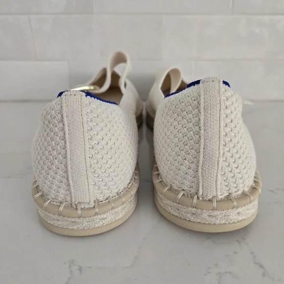NWOT Rothy's The Espadrille Mary Jane in Jasmine Cream Ivory Flat Size 13 - Picture 9 of 10